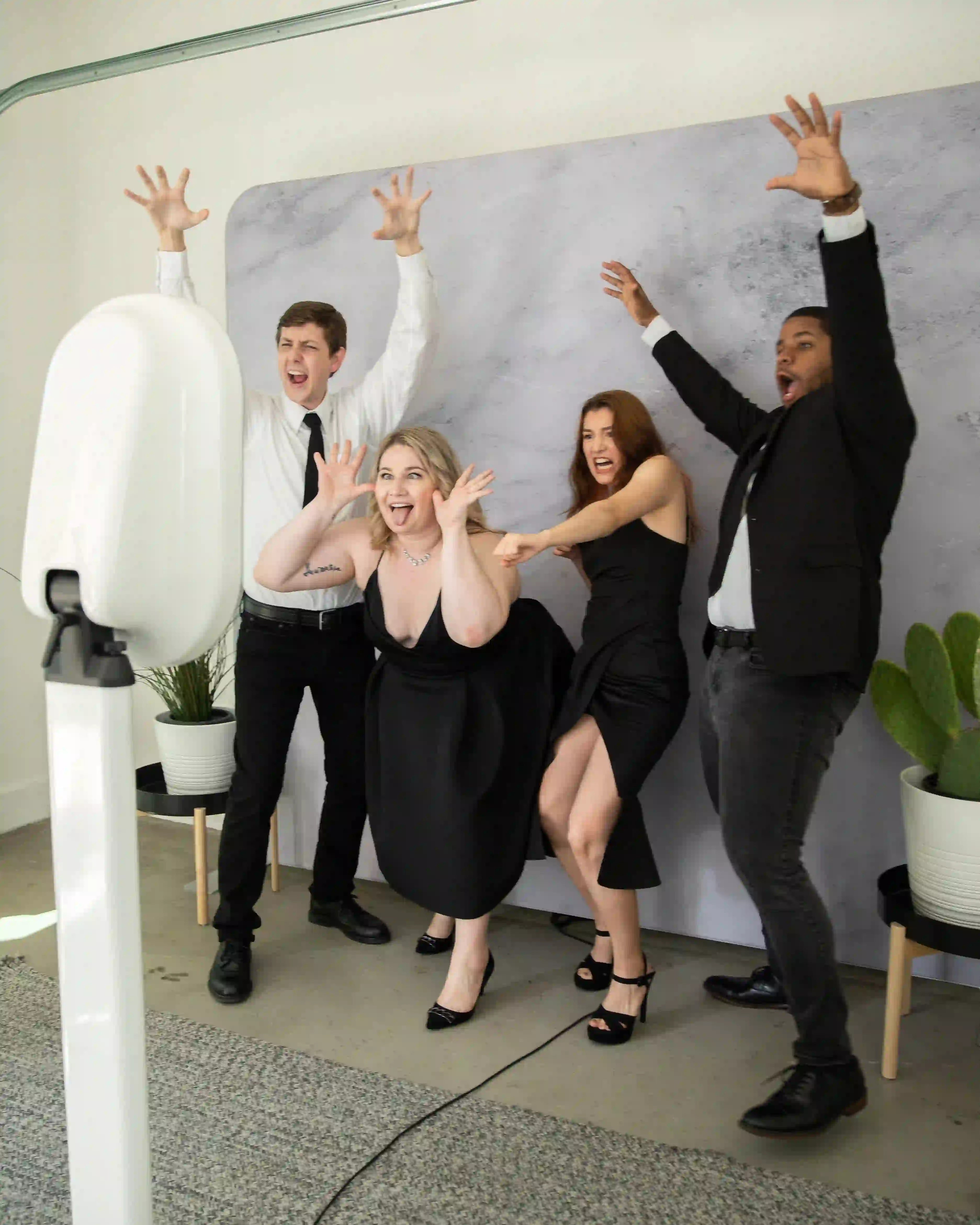 Guests enjoying a photo booth at a Fort Lauderdale event