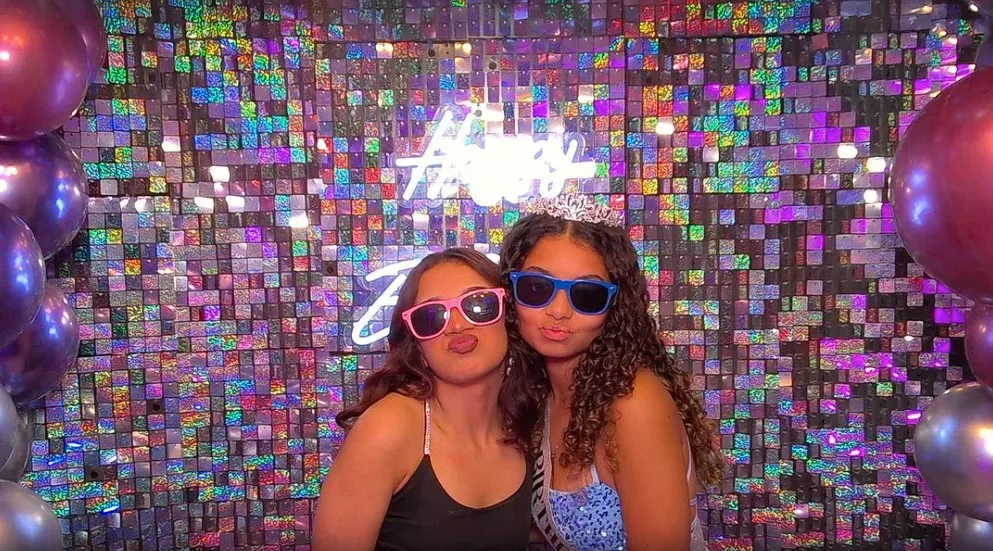 Classic enclosed photo booth at a Tampa private party
