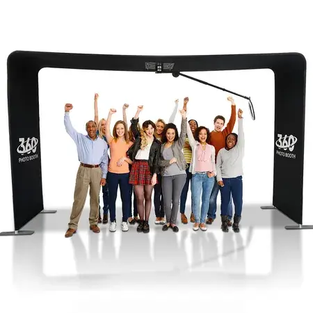 Interactive Corporate Photo Booth Setup on Orlando Expo Floor