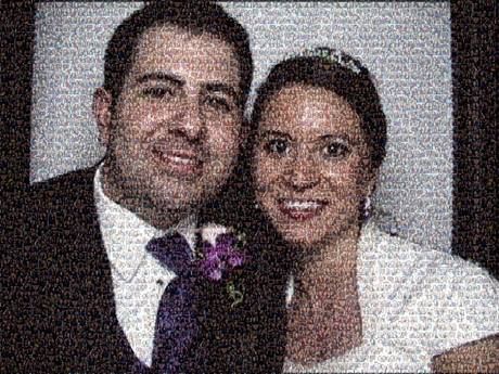 Completed custom photo mosaic artwork by Photo Mag!c Booth Rentals